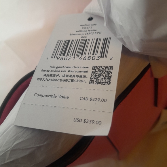 New Kate Spade Staci Medium Leather Tote & Leila 8"Med Wristlet Blossom Pink - Picture 5 of 16